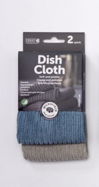 Dishcloth 24 x 24 cm 2pack Grey/Petrol