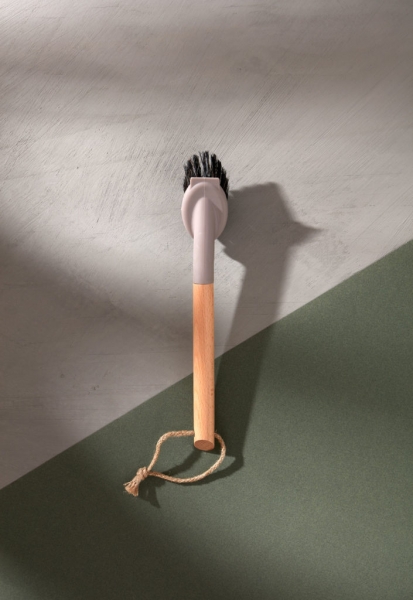 Washing-up brush nature gray