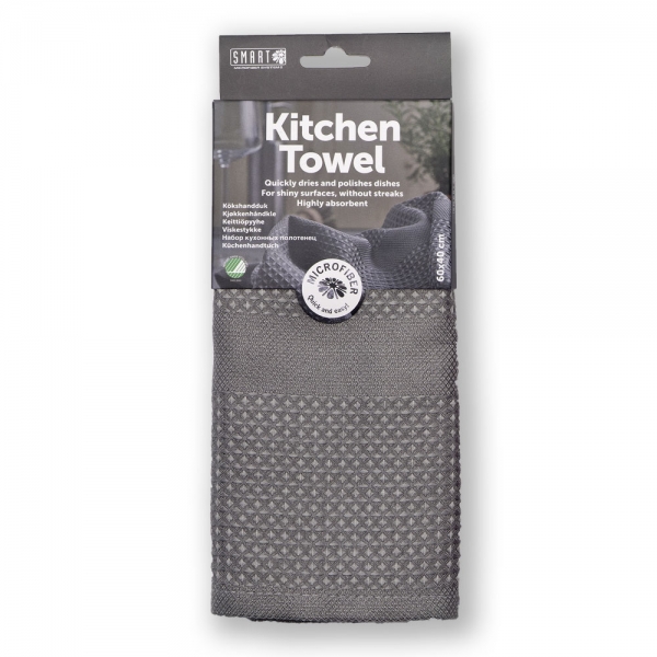 Kitchentowel 1 pack 60x40 cm Grey